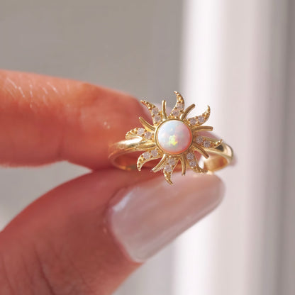 Rapunzel Opal Sun Ring - Ringen med Violett Opal