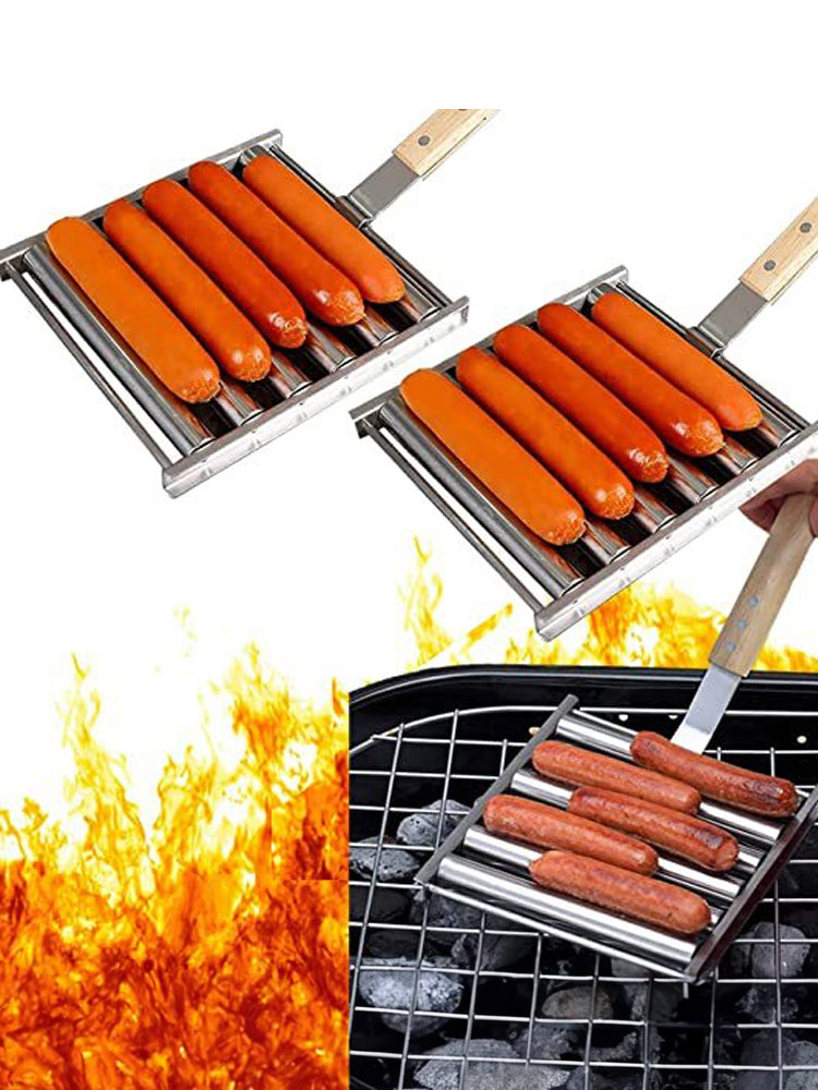 GrillMästaren KorvRoller i Rostfritt Stål – För Perfekta Grillade Korvar